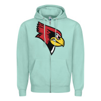 Seafoam illinois state redbirds Zipper Hoodie - linhVisuals