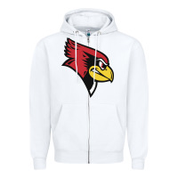 White illinois state redbirds Zipper Hoodie - linhVisuals