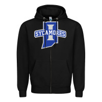 Black indiana state sycamores Zipper Hoodie - linhVisuals