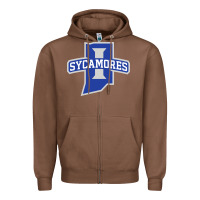 Chestnut indiana state sycamores Zipper Hoodie - linhVisuals