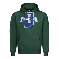 Sports Green indiana state sycamores Zipper Hoodie - linhVisuals
