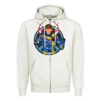 Oatmeal Heather cyclops 2 Zipper Hoodie - linhVisuals
