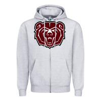 Heather Grey missouri state bears Zipper Hoodie - linhVisuals