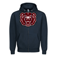 Navy missouri state bears Zipper Hoodie - linhVisuals