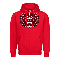 Red missouri state bears Zipper Hoodie - linhVisuals
