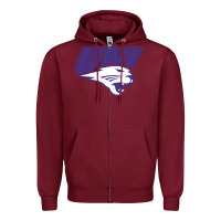 Burgundy northern iowa panthers Zipper Hoodie - linhVisuals
