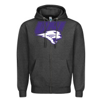 Charcoal Heather northern iowa panthers Zipper Hoodie - linhVisuals
