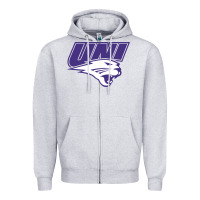 Heather Grey northern iowa panthers Zipper Hoodie - linhVisuals