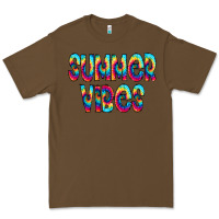 Cacao summer vibes tie dye doodle Premium Tee - CowCowDesign