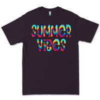 Plum summer vibes tie dye doodle Premium Tee - CowCowDesign
