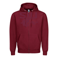 Burgundy southern illinois salukis Zipper Hoodie - linhVisuals