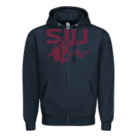 Navy southern illinois salukis Zipper Hoodie - linhVisuals