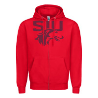 Red southern illinois salukis Zipper Hoodie - linhVisuals