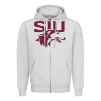 Dove Grey southern illinois salukis Zipper Hoodie - linhVisuals