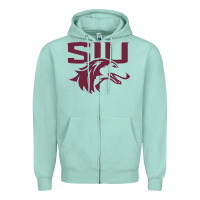 Seafoam southern illinois salukis Zipper Hoodie - linhVisuals
