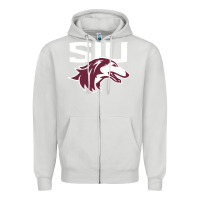 Dove Grey southern illinois salukis Zipper Hoodie - linhVisuals