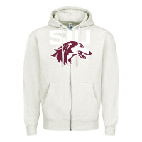 Oatmeal Heather southern illinois salukis Zipper Hoodie - linhVisuals