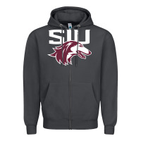 Smoke southern illinois salukis Zipper Hoodie - linhVisuals