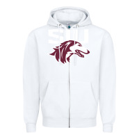 White southern illinois salukis Zipper Hoodie - linhVisuals