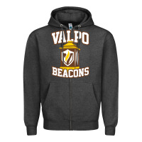 Charcoal Heather valparaiso beacons Zipper Hoodie - linhVisuals