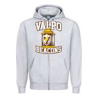 Heather Grey valparaiso beacons Zipper Hoodie - linhVisuals