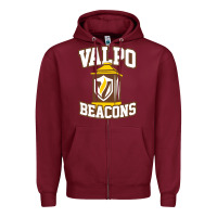Burgundy valparaiso beacons Zipper Hoodie - linhVisuals