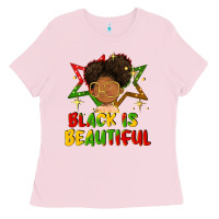 Bubblegum Pink black is beautiful Ladies Tee - FaDigitalArtStudio