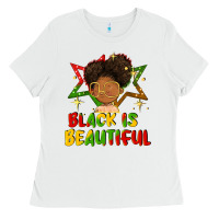 White black is beautiful Ladies Tee - FaDigitalArtStudio