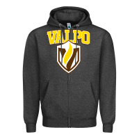 Charcoal Heather valparaiso beacons Zipper Hoodie - linhVisuals