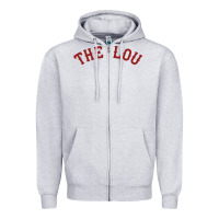 Heather Grey the lou retro louis fan tribute  loui cardinal Zipper Hoodie - linhVisuals