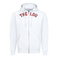 White the lou retro louis fan tribute  loui cardinal Zipper Hoodie - linhVisuals