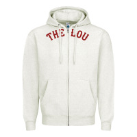 Oatmeal Heather the lou retro louis fan tribute  loui cardinal Zipper Hoodie - linhVisuals