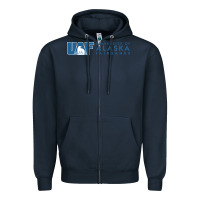 Navy University of Alaska Fairbanks Zipper Hoodie - linhVisuals