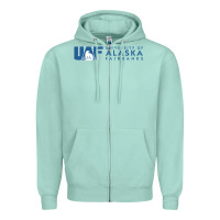 Seafoam University of Alaska Fairbanks Zipper Hoodie - linhVisuals