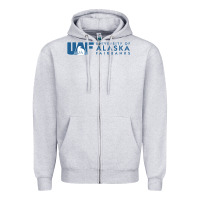 Heather Grey University of Alaska Fairbanks Zipper Hoodie - linhVisuals