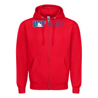 Red University of Alaska Fairbanks Zipper Hoodie - linhVisuals