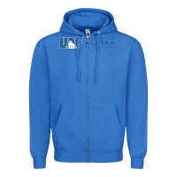 True Royal University of Alaska Fairbanks Zipper Hoodie - linhVisuals