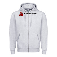 Heather Grey Azusa Pacific University Zipper Hoodie - linhVisuals