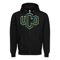 Black University of Central Oklahoma Zipper Hoodie - linhVisuals