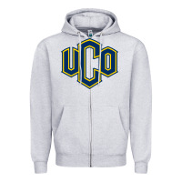 Heather Grey University of Central Oklahoma Zipper Hoodie - linhVisuals