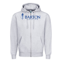 Heather Grey Barton College Zipper Hoodie - linhVisuals