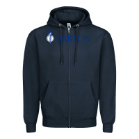 Navy Barton College Zipper Hoodie - linhVisuals