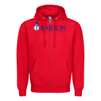 Red Barton College Zipper Hoodie - linhVisuals