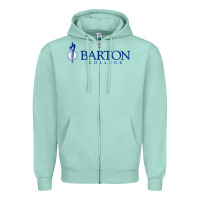 Seafoam Barton College Zipper Hoodie - linhVisuals