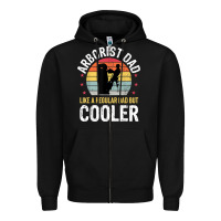 Black arborist dad tree climber logger woodworker chainsaw mens t shirt Zipper Hoodie - linhVisuals