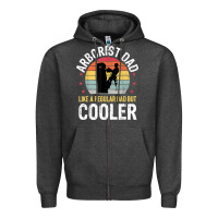 Charcoal Heather arborist dad tree climber logger woodworker chainsaw mens t shirt Zipper Hoodie - linhVisuals