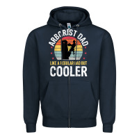 Navy arborist dad tree climber logger woodworker chainsaw mens t shirt Zipper Hoodie - linhVisuals