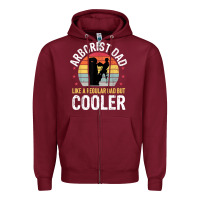 Burgundy arborist dad tree climber logger woodworker chainsaw mens t shirt Zipper Hoodie - linhVisuals