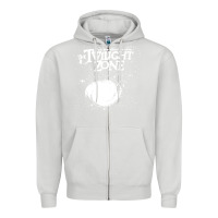 Dove Grey twilight zone vintage faded style design Zipper Hoodie - linhVisuals