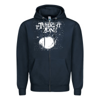 Navy twilight zone vintage faded style design Zipper Hoodie - linhVisuals